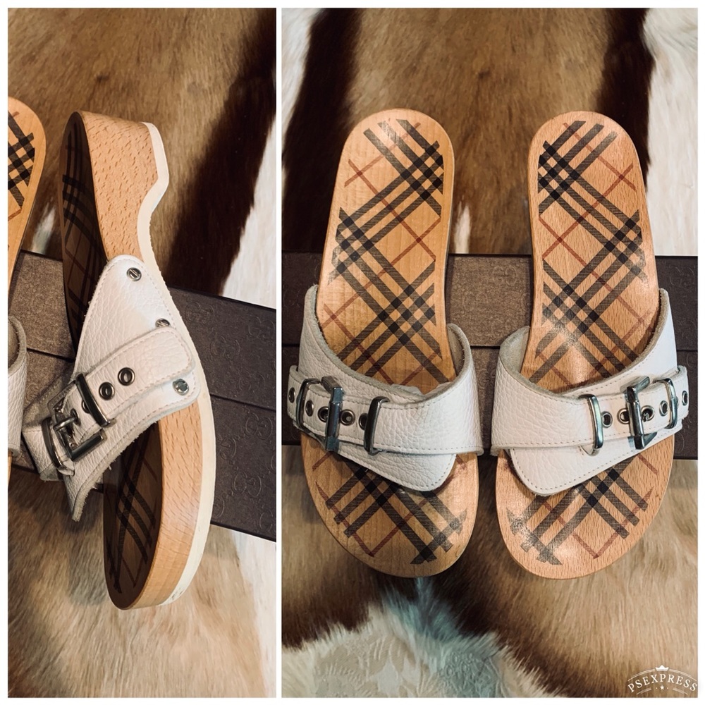 ❌SOLD❌✳️ BURBERRY GORG SLIDES/CLOGS EUC s 6.5-7✳️ - Picture 4 of 10